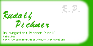 rudolf pichner business card